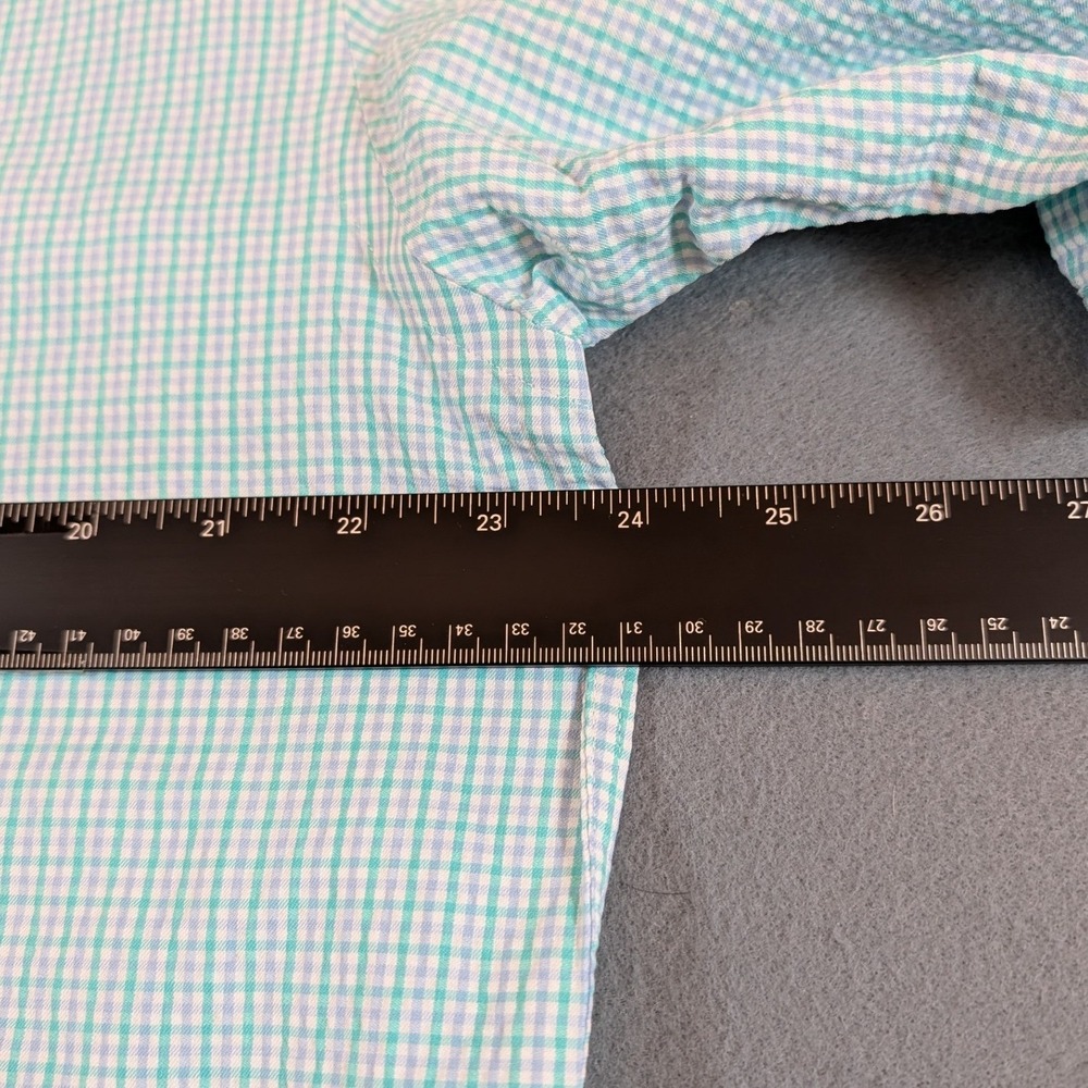 Criquet Mens Short Sleeve Seersucker Button Down Shirt‎ Size XL Fishing Vented - Picture 5 of 8